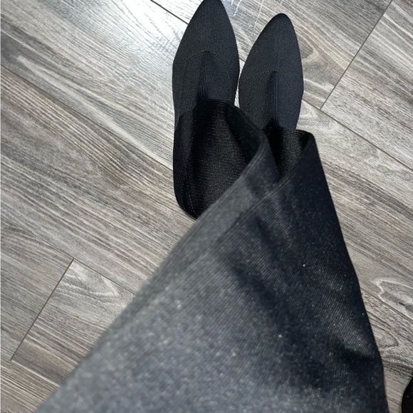 Women’s Sock black tall heeled boots. Size 38 - Picture 9 of 11